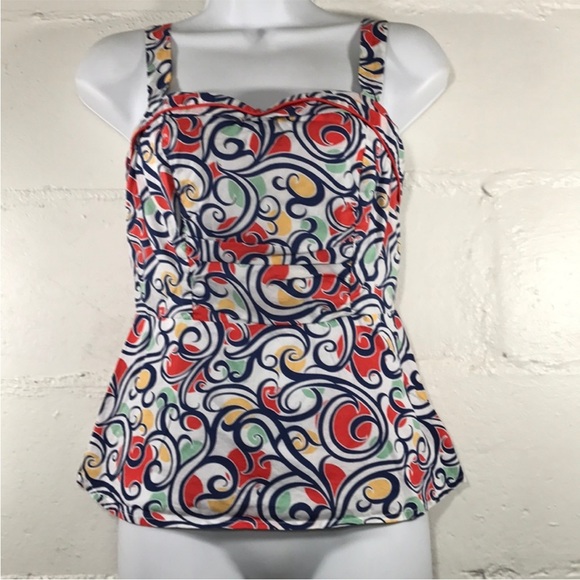 CAbi Keepsake Scroll Print Bustier Top Style #823 - Picture 4 of 8